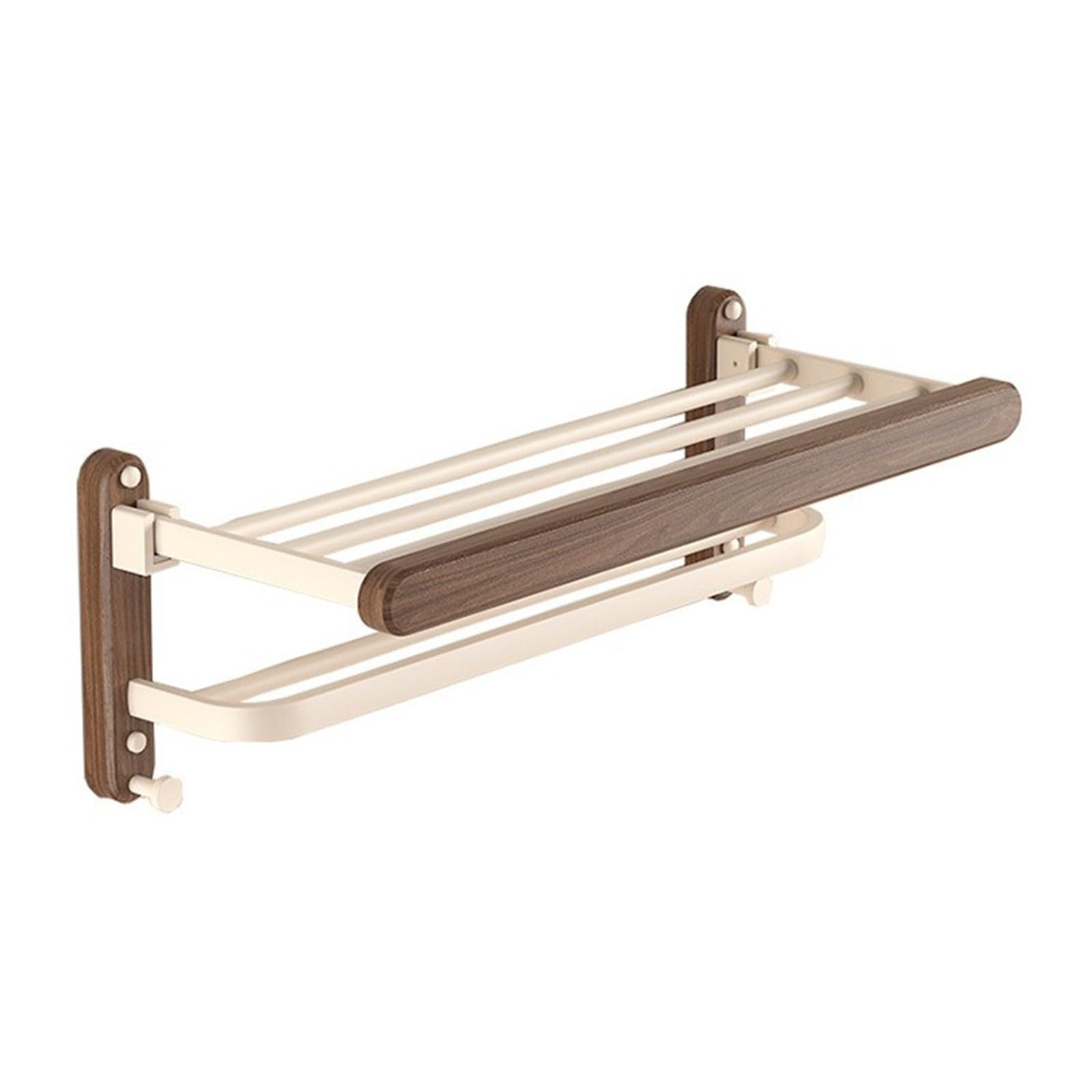 Towel Rail Wall Mounted Bath Towel Rack Double Folding Bathroom for Bathroom