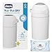 CHICCO Starter-Set: Windeleimer ODOUR OFF, silber - geruchsdichtes System, herkömmliche Tüten verwendbar Feuchttücher, Baby-Moments, 72 Stück, 0M+ mit Formel aus Lotusblüte