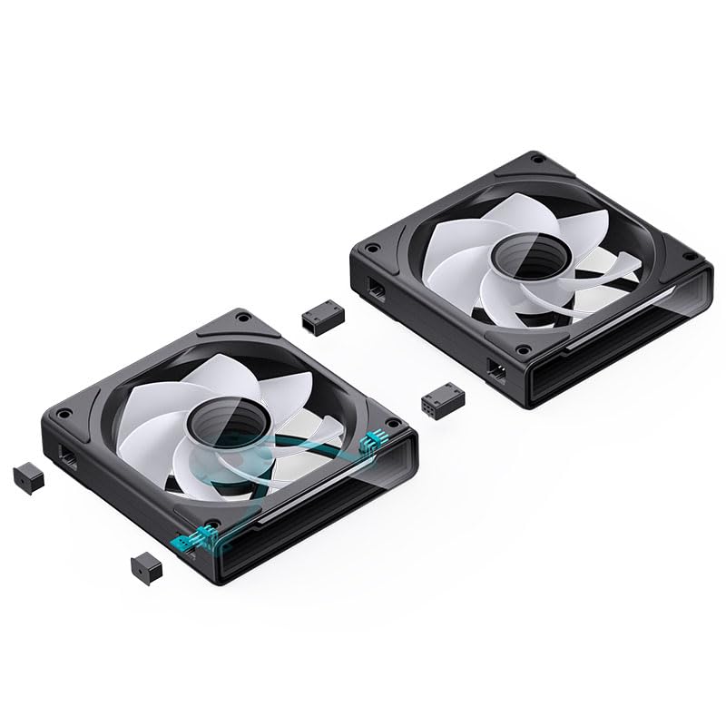 Jonsbo ZK-120BR ARGB Reverse Blade PWM L?fter, 120mm, 3er-Pack - schwarz