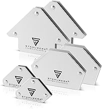 STAHLWERK 6 × Magnet-Schweißwinkel Magnetwinkel Schweißmagnet 30° x 45° x 60° x 75° x 90° x 135°, 2 x 4 kg / 9 lbs + 4 x 11,3 kg / 25 lbs