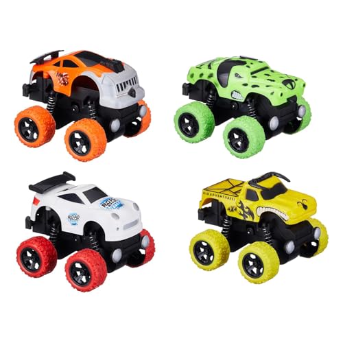 Jam & Honey Monster Toy Cars Pack of 4
