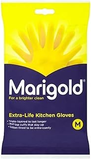 Marigold Unisex MARIGOLD RUBBER GLOVES KITCHEN- Yellow, Pack of 1