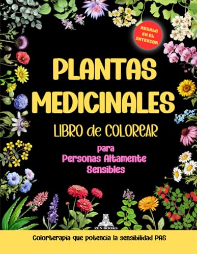 PLANTAS MEDICINALES: Libro de colorear para Personas Altamente Se...
