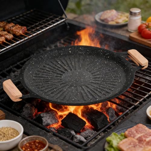 Poêle à barbecue 36 cm pour éviter de brûler vos crêpes au camping - 5