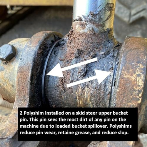 Image of 45 mm Bucket Pin Spacer Kit Industrial Grade Heavy Duty Wear Excavator Bucket Pin Spacer Kit Replacement Bobcat E50 337 341 435 X335 X337 X341