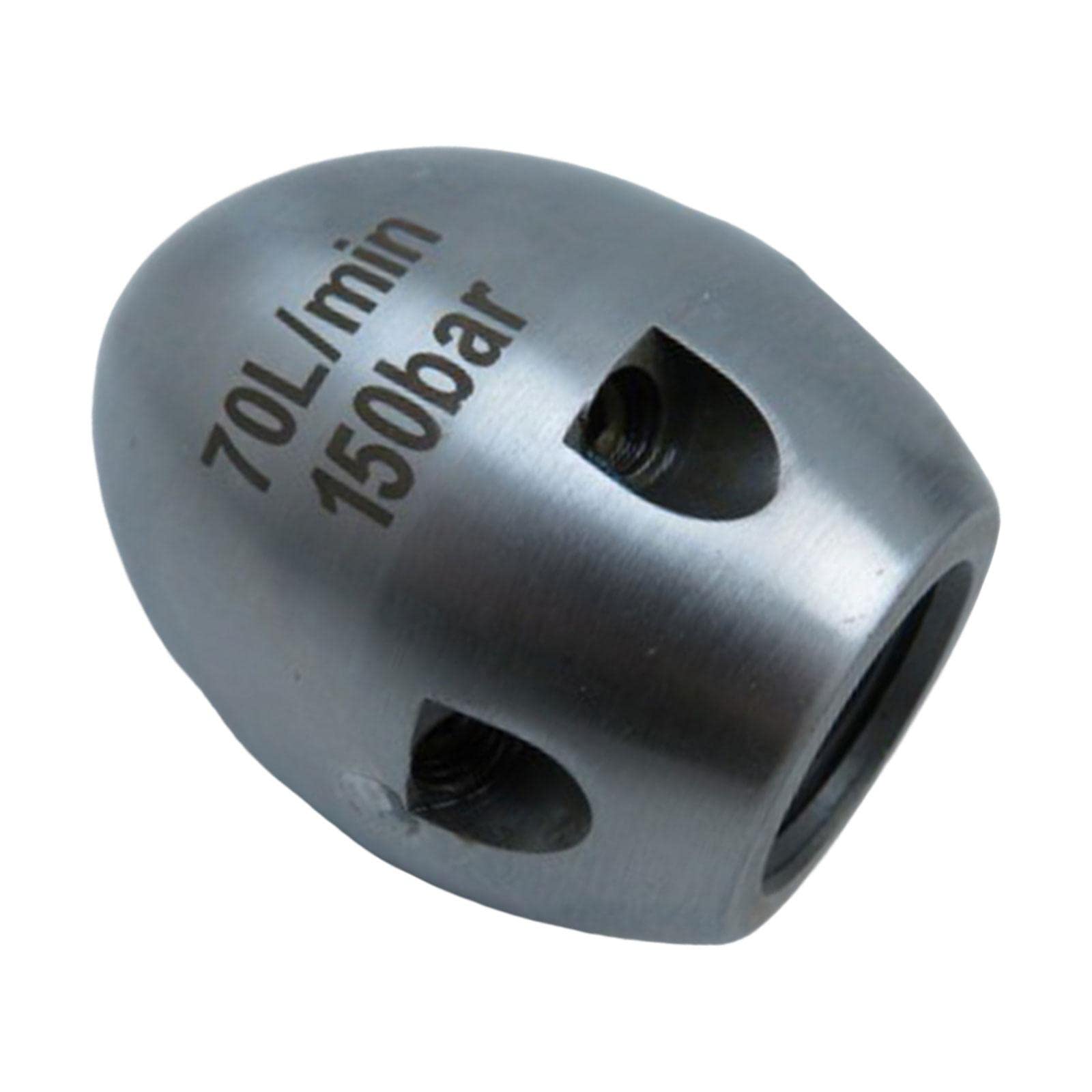 Washer Nozzle Cleaner 150Bar 70L/Min for Dredge Flush Drainage Ditch Pipe Sewer Patio Window, 1 front 6 rear B
