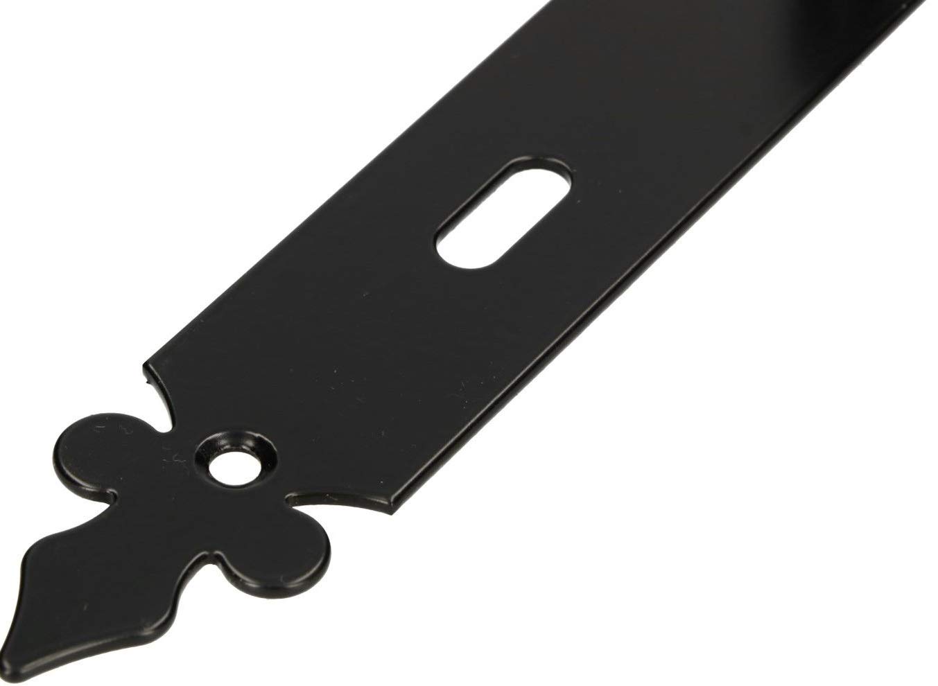 KOTARBAU Maniglia per porta, 90 mm, PZ/BB, colore nero, universale, per interni ed esterni, in ferro battuto, antiruggine (BB)