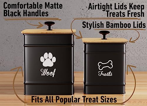 Dog-Treat-Container-Airtight-Set-of-2-8×6-7×5-Dog-Treat-Jars-with-Lids-Airtight-Dog-Treat-Jars-for-Kitchen-Counter-Dog-Treat-Canister-Big-Dog-Cookie-Jar-Dog-Treat-Jar-Pet-Treat-Container Dog Treat Container Airtight Set of 2 8×6 7×5 Dog Treat Jars with Lids Airtight Dog Treat Jars for Kitchen Counter Dog Treat Canister Big Dog Cookie Jar Dog Treat Jar Pet Treat Container