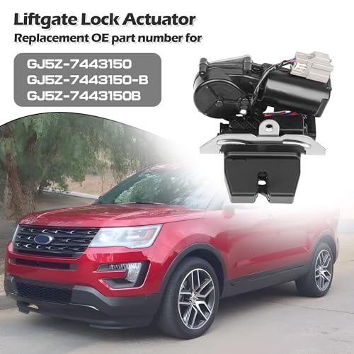 Image of GJ5Z-7443150 Liftgate Hatch Lock Truck Latch Actuator Compatible with Ford Escape 2017 2018 2019, Rear Tailgate Trunk Lock Actuator Assembly Replace GJ5Z-7443150-B