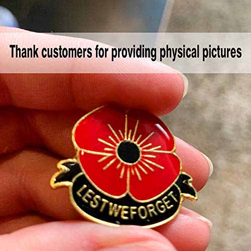 10/50/100/200Pack-Metal Flower Brooch Pins New Veterans Day Poppies Bulk Memorial Day Lapel pin Souvenir Gifts4