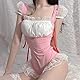 NSKRKOW Womens Kawaii Lingerie Anime Cosplay Costumes Lolita Japanese Gymnastics Swimsuit Jumpsuit Babydoll Onesie T-shirt