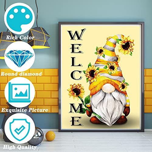 Aimooyi 6 Pack Diamond Painting Kits For Adults, Gnome Diamond Art Kits Full Drill Round Rhinestone Diamond Painting By Number Kits Accessories For Home Wall Decor Art Craft Gifts #TOP1