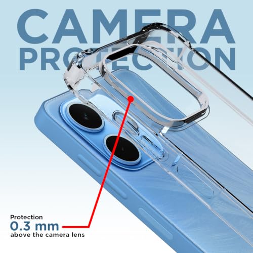 Image of Outlouders Back Cover for Oppo A5 Pro 5G Clear Transparent PC + TPU Bumper Case with Raised Edges for Shockproof Protection (Transparent)