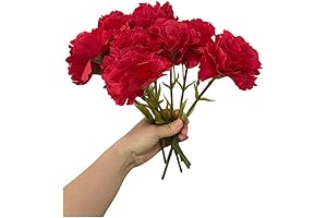 Artificial Carnations Flowers, 11.0 Inch Silk Petals Forever Fake Flowers