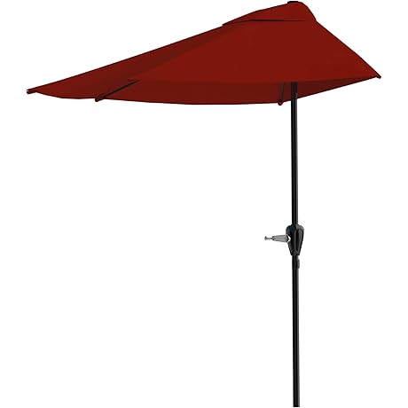 Pure Garden 9 Ft Semicircle Patio Umbrella