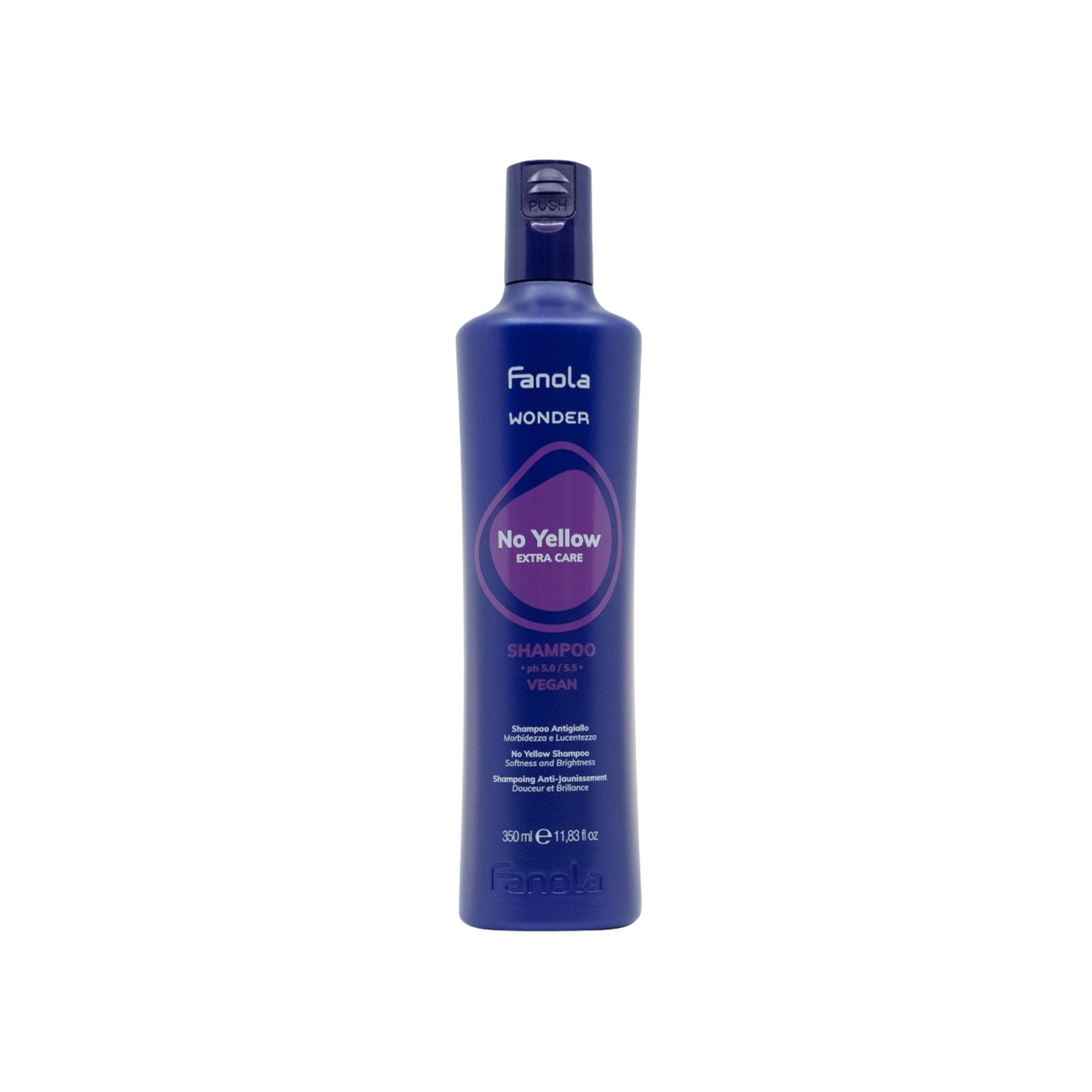 Wonder, Anti-Yellow Shampoo for Blonde, Lightened, Bleached or Grey Hair, Neutralizes Yellow Tones with Toning Action Leaving Hair Softer and Shiner, 350ml