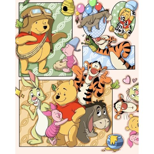 JYLMOOD Paint by Number for Adult Kits DIY Cartoon Acrylic Oil Painting Kits for Adults Kids Beginners for Home Wall Decor Gifts 16x20 Inch (No Frame)