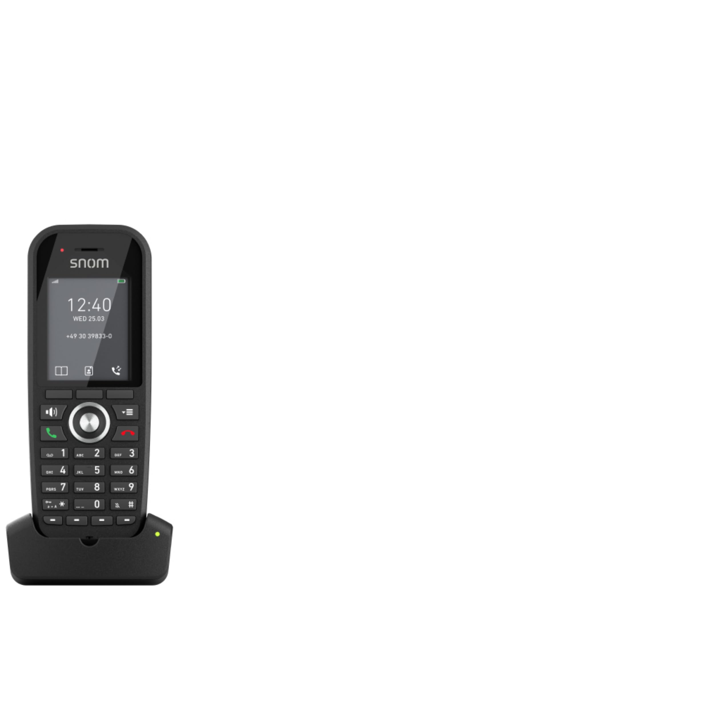 Snom M30 DECT-Mobilteil, SIP, Li-Ion, HD-Audio, Multizell, Schwarz | Enterprise-DECT-Roaming, SRTP/TLS-Verschlüsselung, 350h Standby & 22h Gesprächszeit, IP-Telefonie, 3 Jahre Garantie