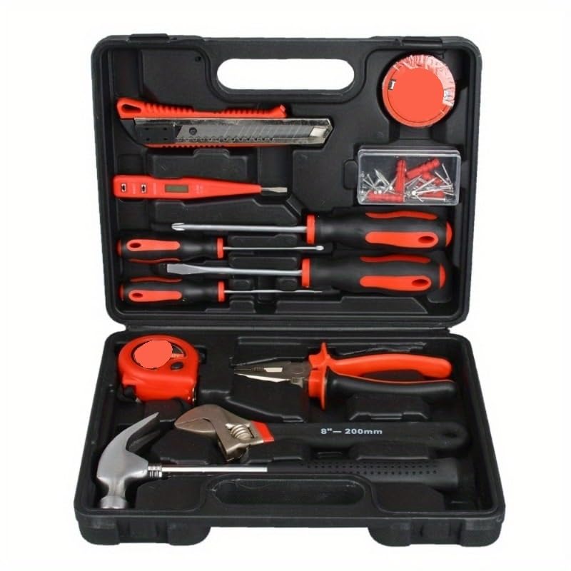 Set utensili multiuso 1 set di strumenti hardware per la casa, cassetta degli attrezzi per manutenzione professionale, riparazione automatica, custodia(13pcs)