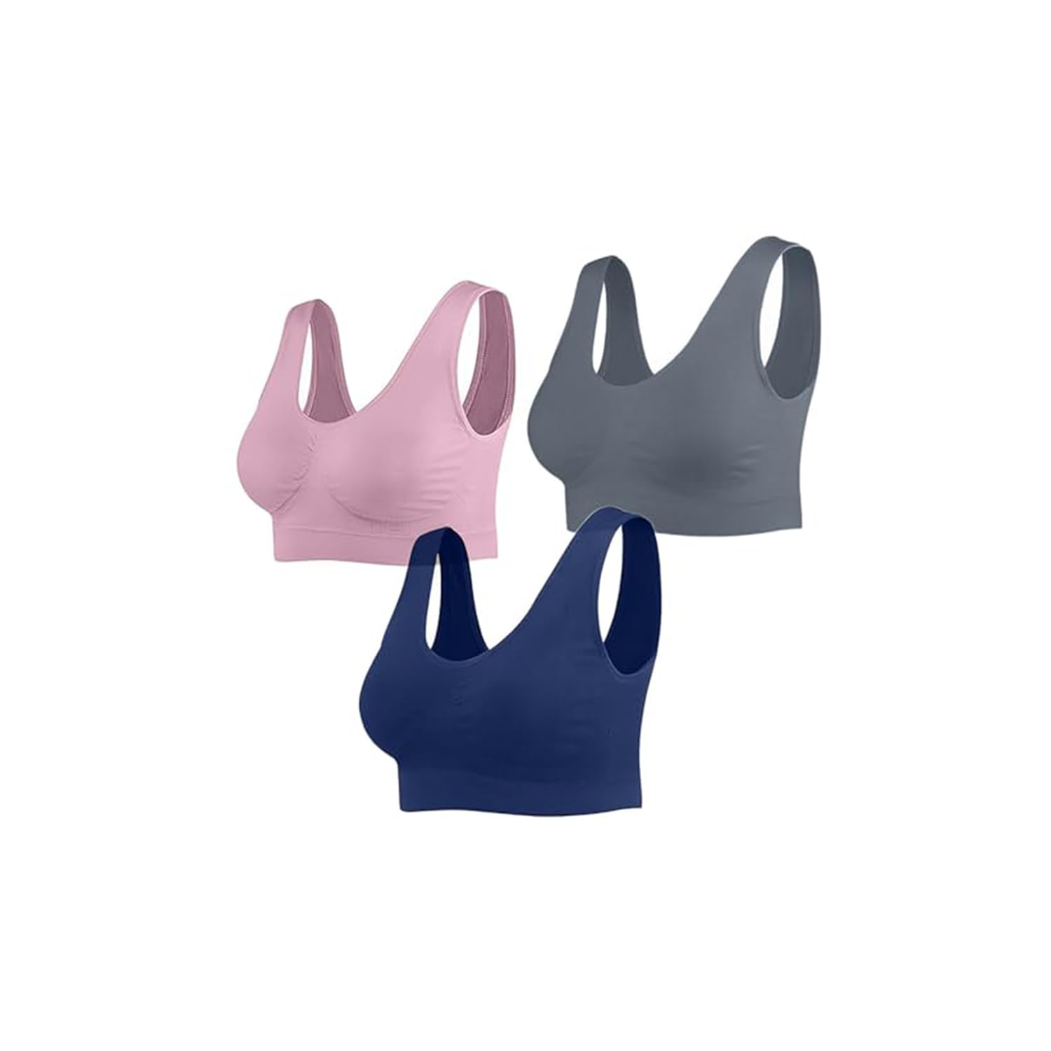Women's Non-Padded Non-Wired Regular Bras, Pack of 3, for Daily Use-image-34