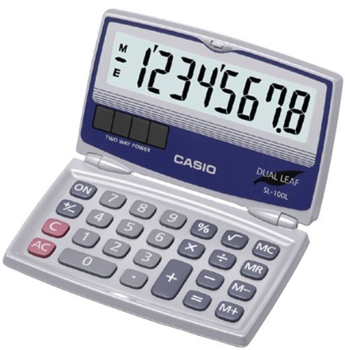 Casio Solar Calculator W/ Case Case Pack 2