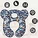 Baby Travel Pillow, Infant Kid's Cushion Soft and Skin Friendly for Car Seat, Pushchair and Stroller (Blue Bear)