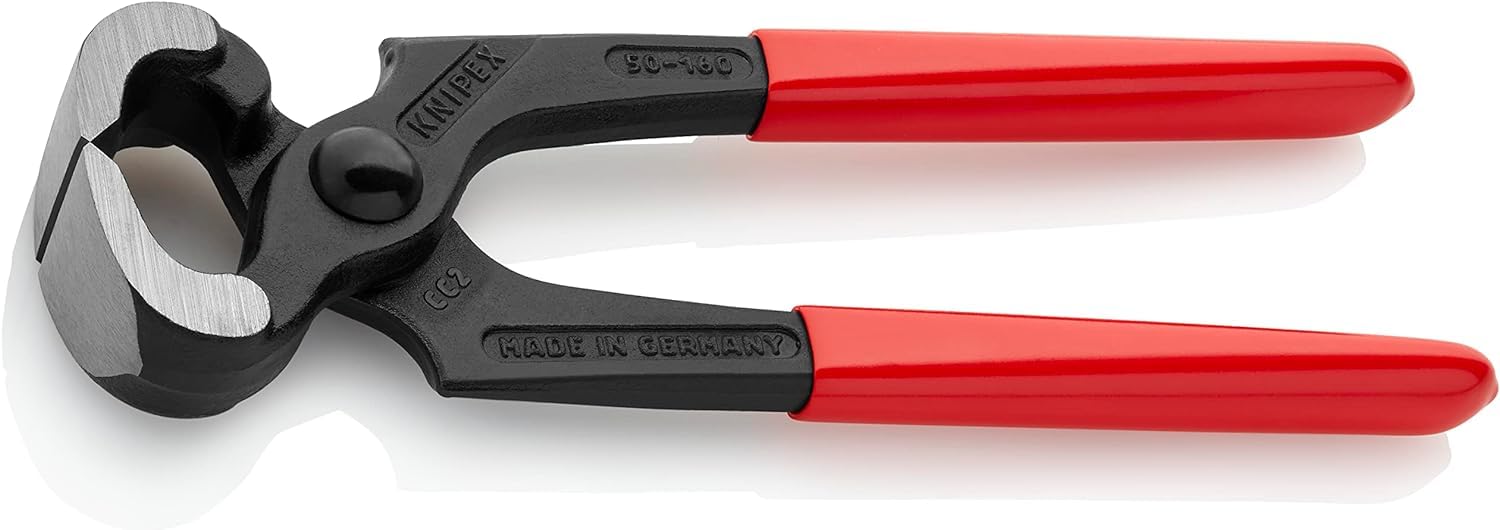 Knipex Tenaille de menuisier sur carte LS gainées en plastique 160 mm, 50 01 160 SB