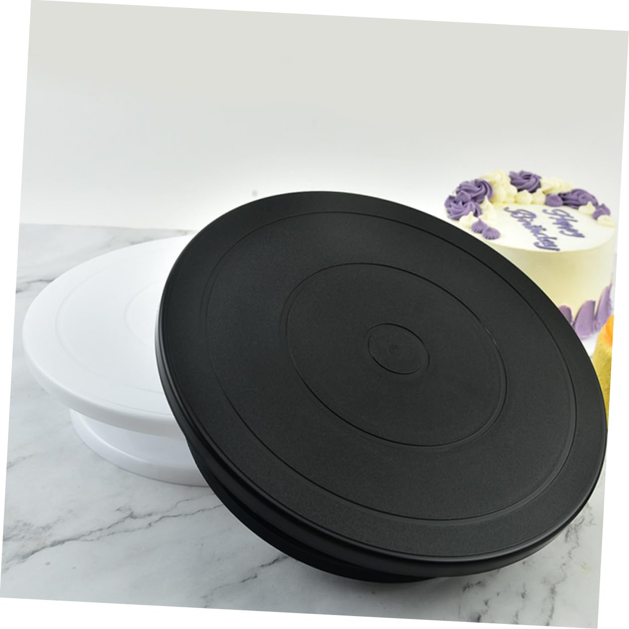 MAGICLULU Drehbarer Kuchenständer Material Reusable Cake Turntable Mit Rutschfester Unterseite Zum Dekorieren Von Torten Und Kuchen Langlebiges Backzubehör Für Hobbybäcker Und Profis