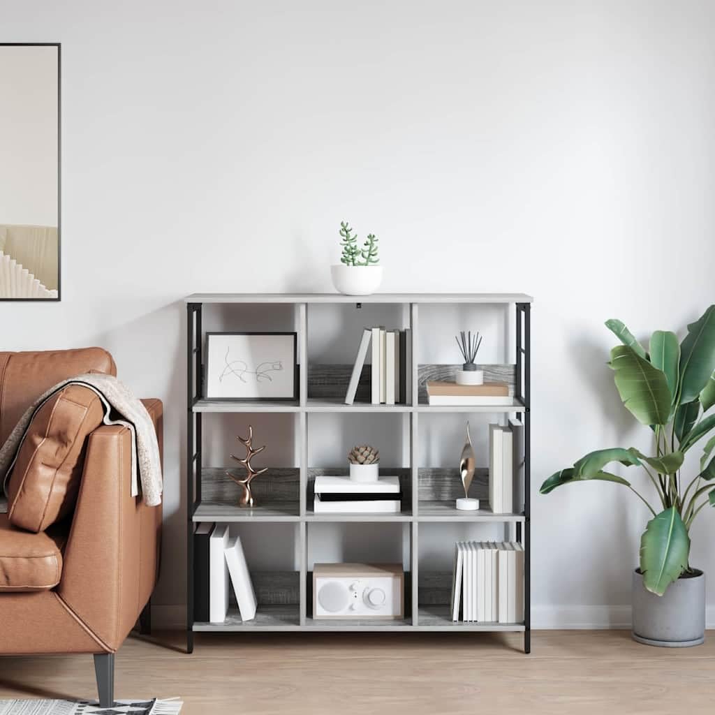 Estantería para madera (102 x 32 x 104,5 cm), color gris