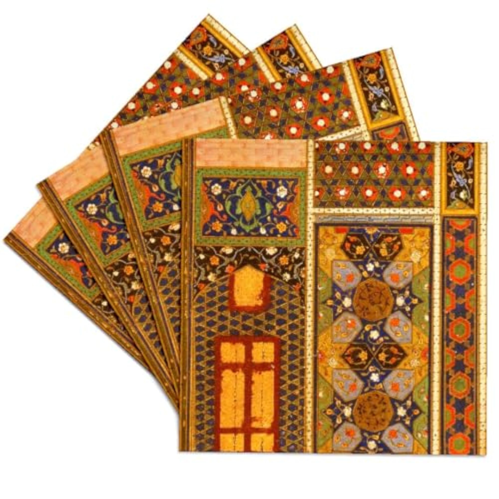 Ceramic Tile Coaster Set with Abstract Pattern