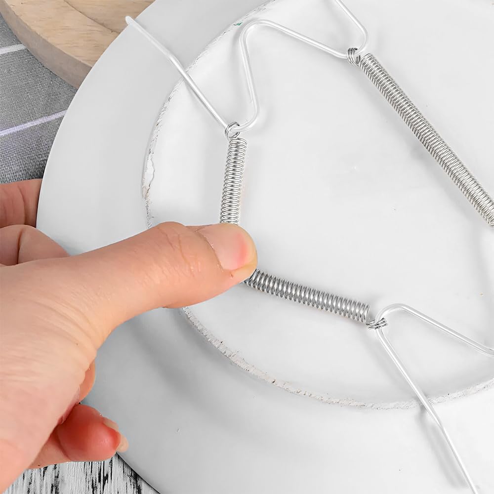 Zopper Lot De 4 Fils De Suspension Pour Plaque N°3 (24 X 36 Cm) Conçus Pour Facilement Monter Votre Assiette Au Mur Flexible Avec Ressort Décoration Murale