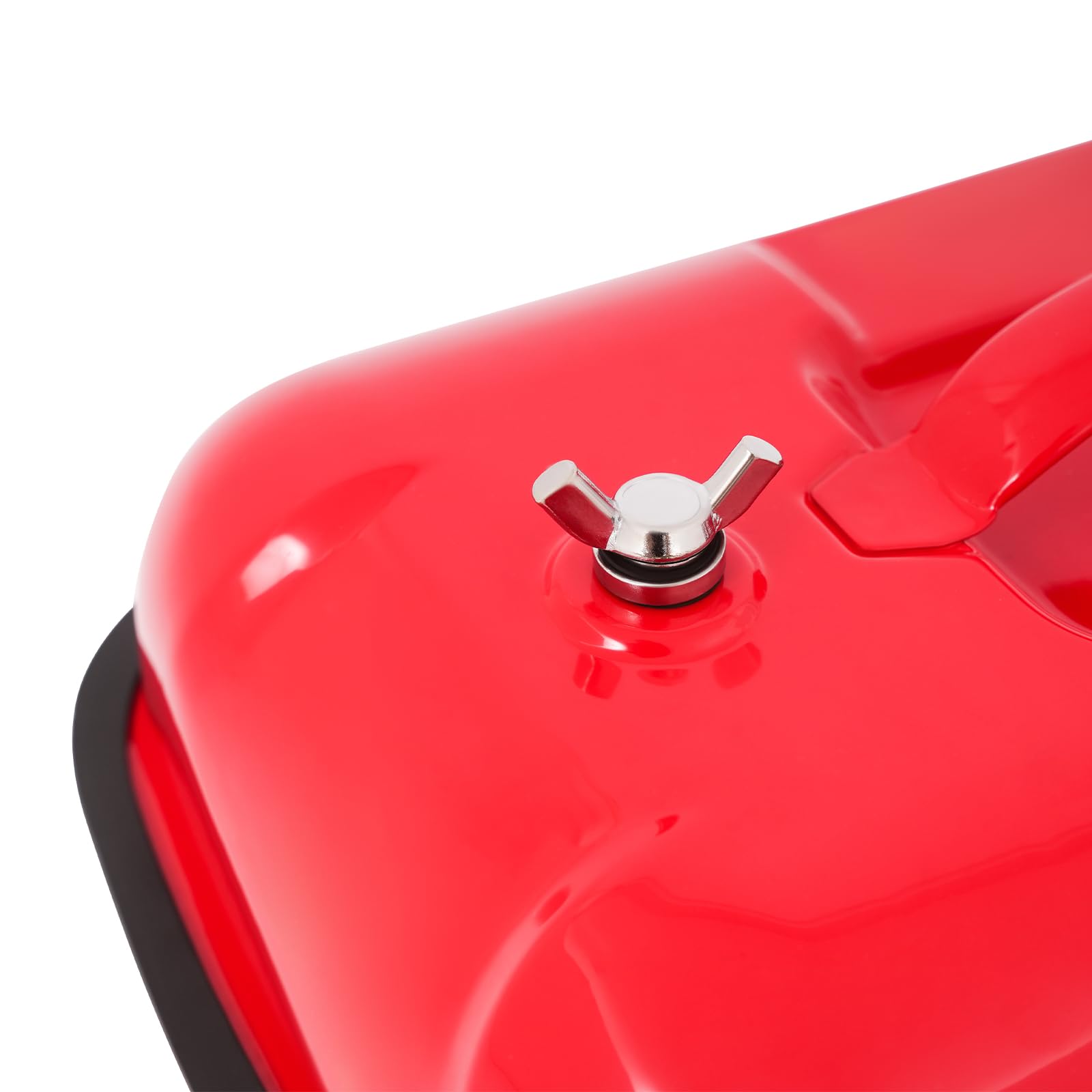 Bidón de gasolina rojo – Depósito de gasolina, robusto y denso bidón de combustible con asa de transporte y accesorio de depósito – Bidón universal para coche, moto, barco (20L/10L, 4.4/2.2 galones
