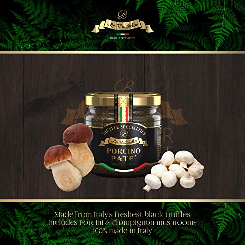 La Rustichella Vegetarian Black Truffle Paté - Kosher & Gluten-Free Truffle Paste (280g, Pack of 2)
