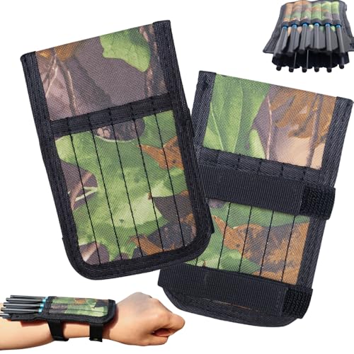EinMAIQi 2Pcs Mini Crossbow Bolt Quiver Double-Sided Crossbow Arrow Quiver Arm Guard Can Hold 12pcs Mini Crossbow Arrows