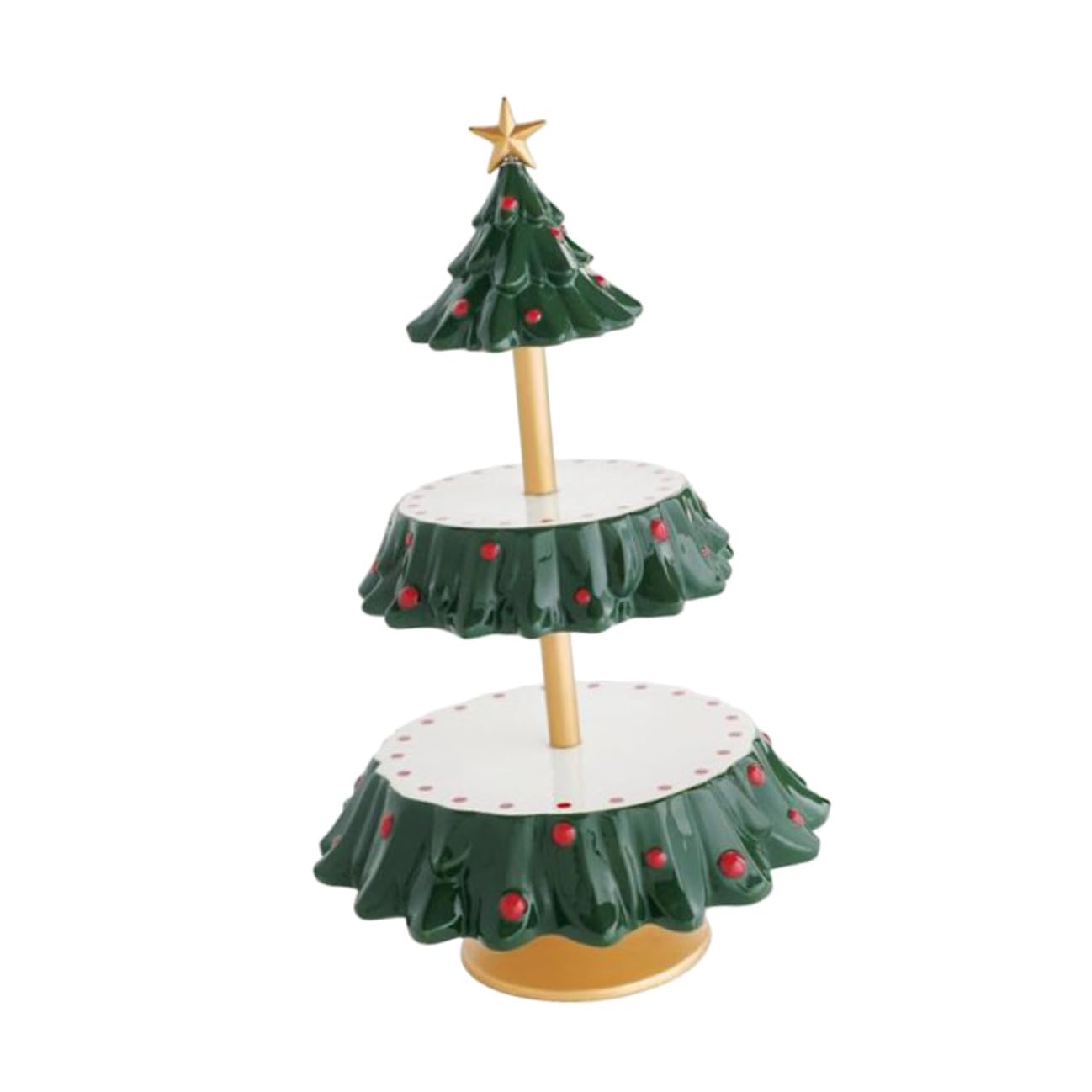 IMIKEYA Bandeja para Alimentos de Resina Resistente Diseño Navideño Forma de Árbol de Navidad Plato para Frutas y Dulces Adecuado para Fiestas y Decoración Festiva