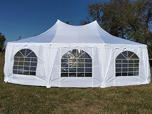 Delta Canopies 29'X21' Decagonal Wedding Party Tent Canopy Gazebo Heavy Duty Water Resistant White #TOP5
