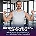 QORE LOGIQ Gynecomastia Compression Shirt Men - Premium Slimming Undershirt Compression Tank Top Mens Shapewear & Body Shaper, Medium Regular, White