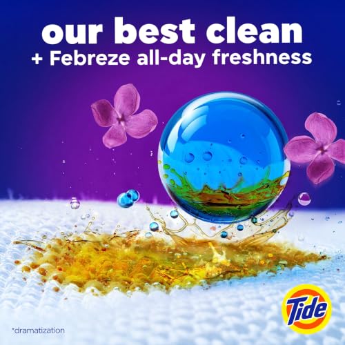 Image of Tide Power Pods with Febreze Laundry Detergent Pacs, 45 Count, Spring & Renewal Scent, All-Day Freshness