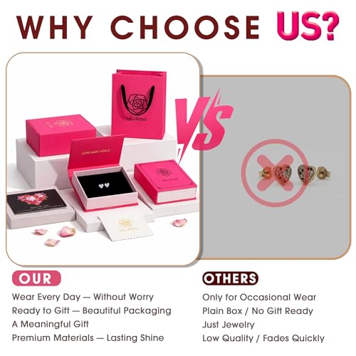 Save 50% on Helirose Heart Stud Earrings - Hypoallergenic Jewelry - Image 5