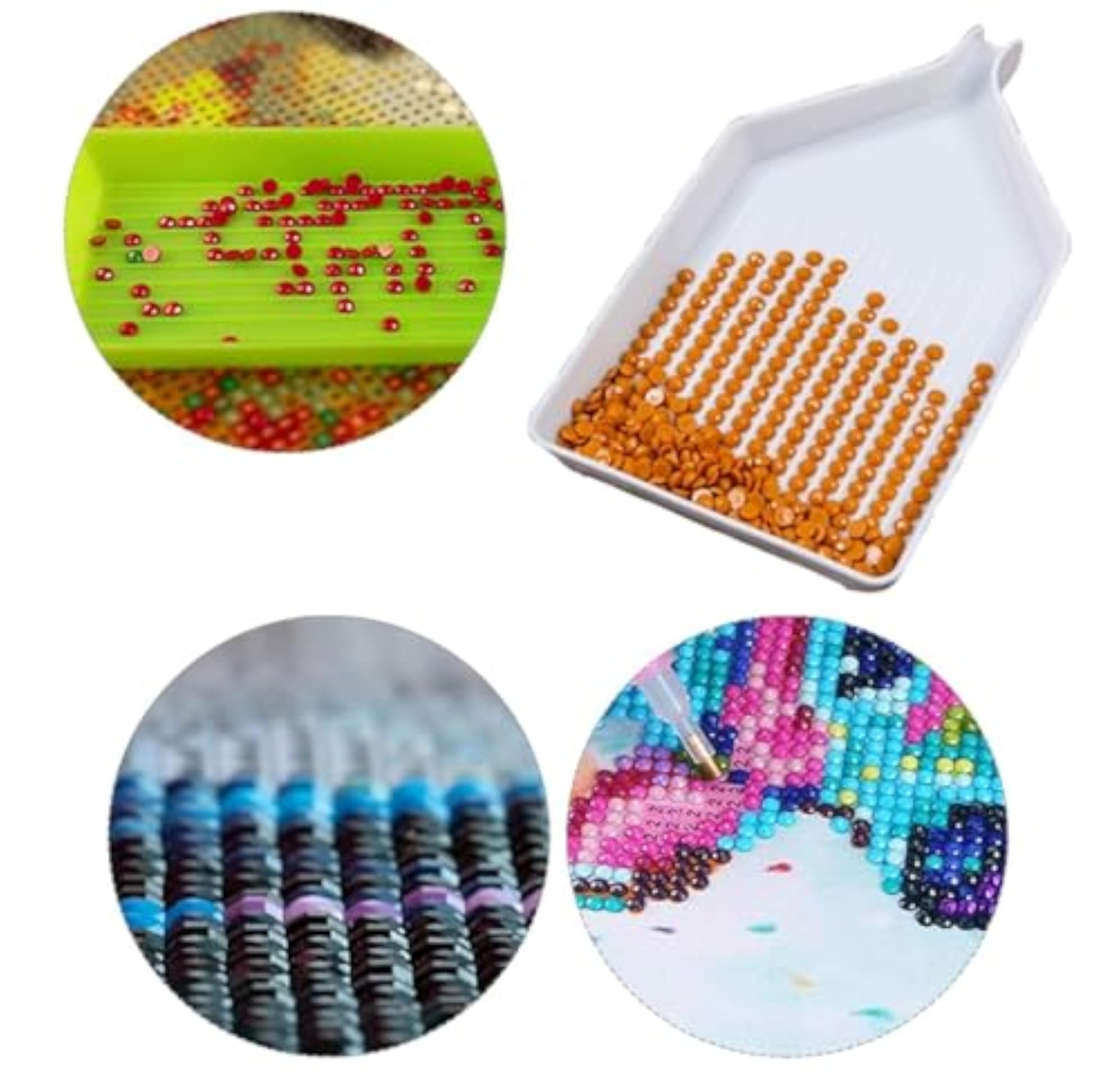 12 Pcs Plastic Reusable Bead Sorting Trays for Crafts