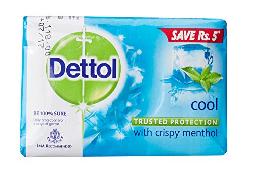Image of Dettol Cool with Crispy Menthol Soap, 125g (Pack of 3) Save Rs 5