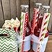 Outside the Box Papers Strawberry Shortcake Theme Polka Dot and Striped Paper Straws 7.75 Inches 100 Pack Red, Pink, Lime Green, White