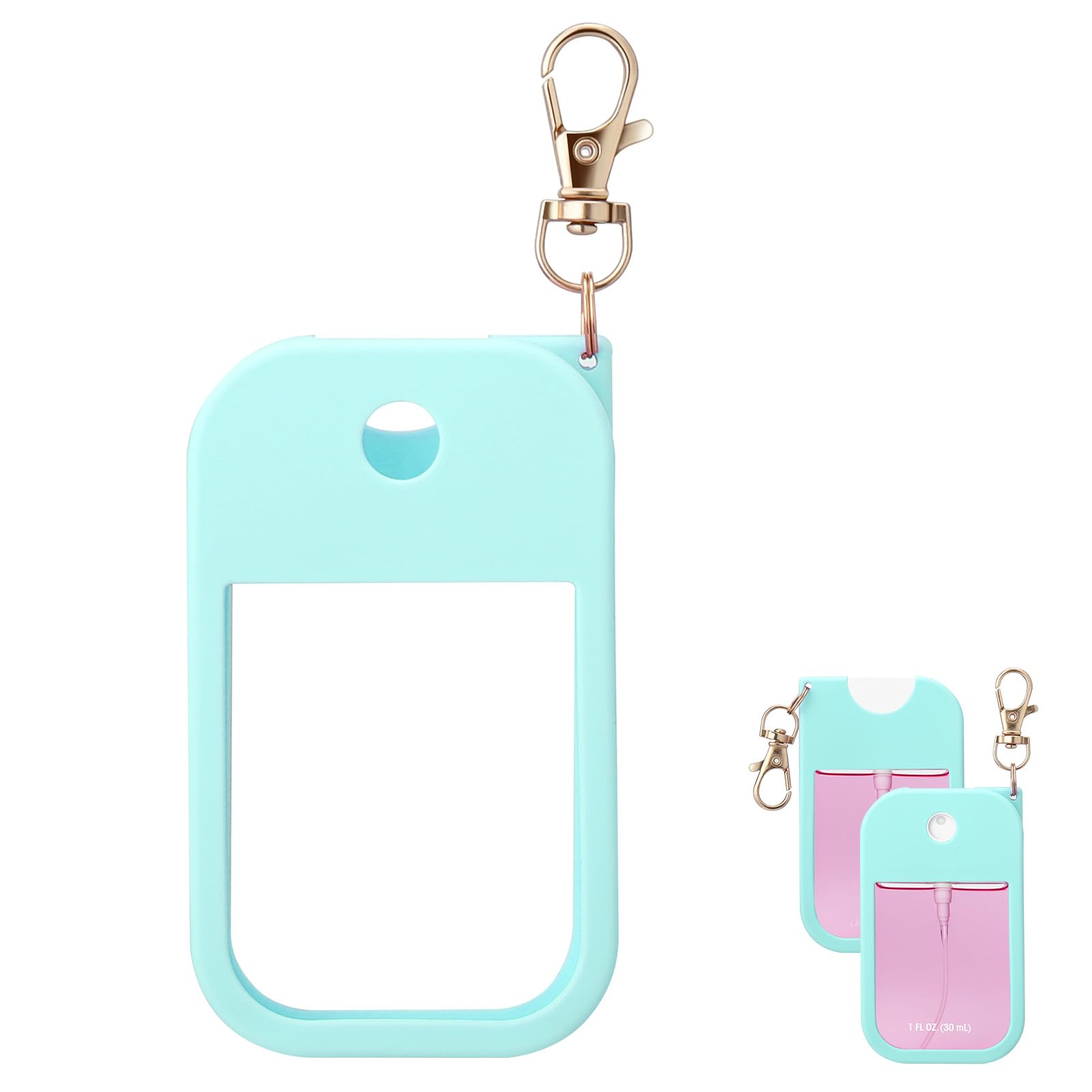 Palksky Hand Sanitizer Spray Case for Touchland,Protective Case with Keychain for Power Mist and Glow Mist1 fl oz(Blue),Travel Size for Women