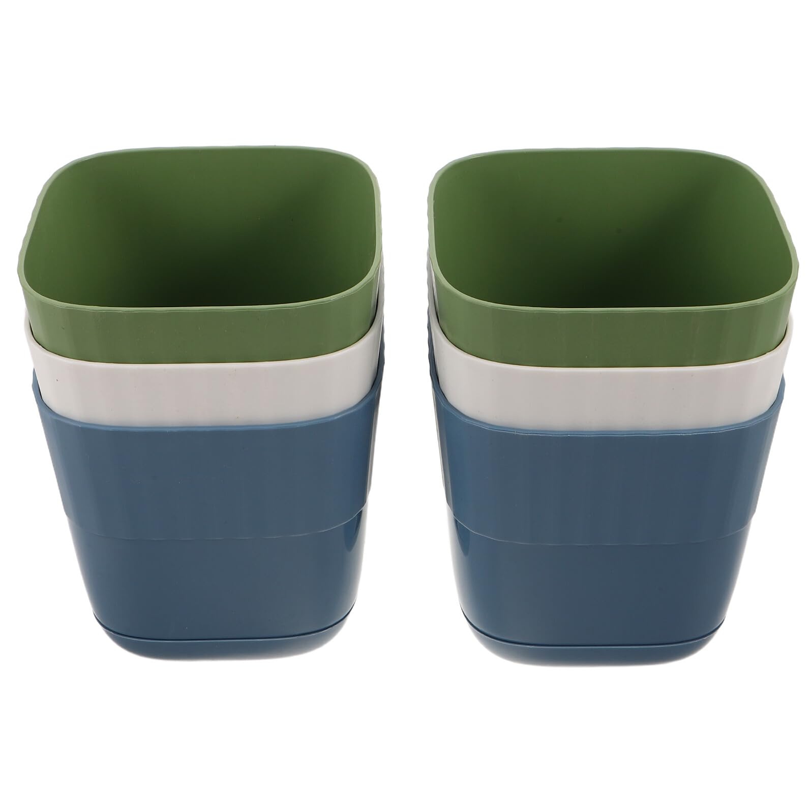 Pots de pépinière pour cactus Toyvian en plastique épais avec trous de drainage et soucoupe