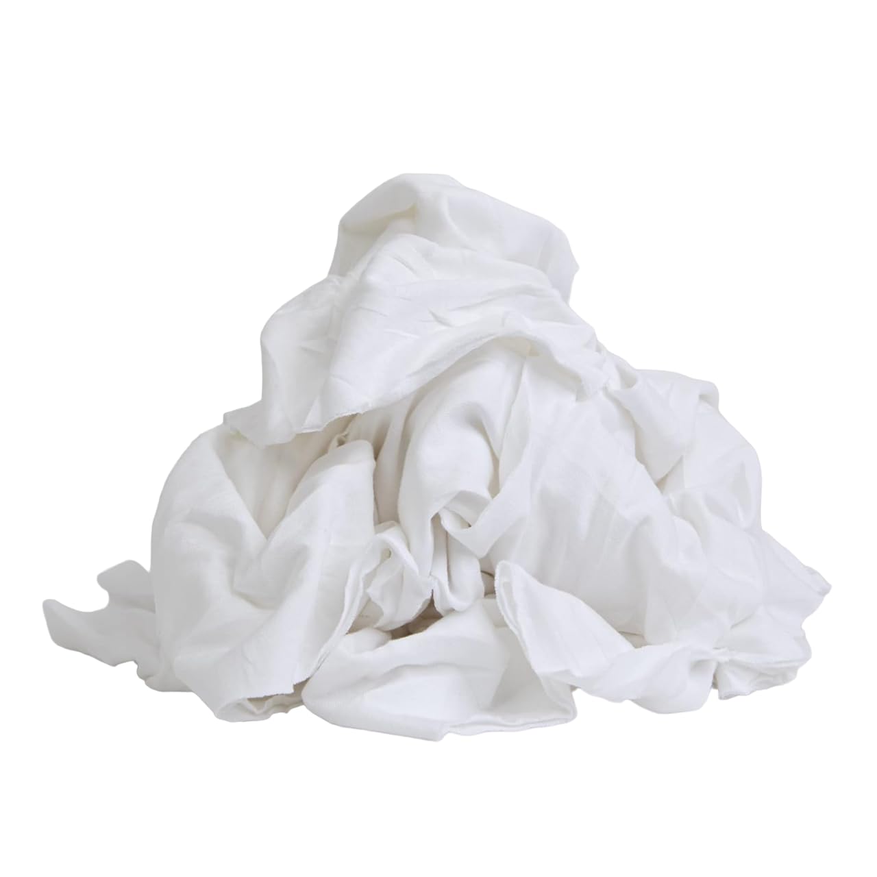 T-Shirt Cloth Rags Lint Free White for All-Purpose Wiping Cleaning and Polishing 100 Recycled Materials Absorbent Quick Dry
