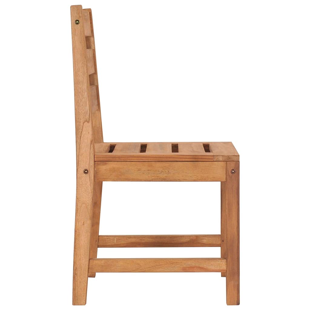 Set di 6 sedie da giardino in legno di teak, mobili da esterno durevoli, resistenti alle intemperie, design elegante per patio, terrazza e cortile, perfette per rilassarsi e divertirsi