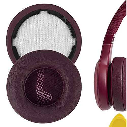 Geekria Replacement Ear Pads for JBL LIVE 400BT Headphones, Ear Cushions (Red)