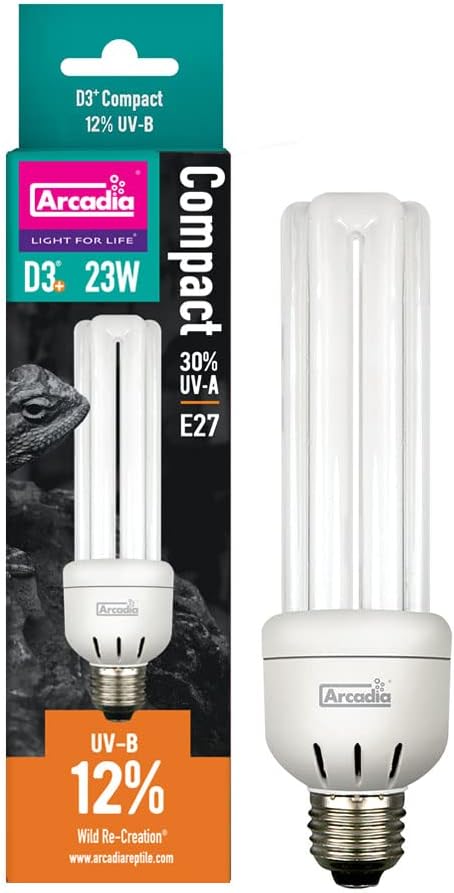 Arcadia Compact D3+ UV Reptile Lamp, 23W
