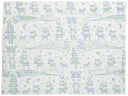 白雪ふきん 台ふきん 30×40cm 白雪友禅ふきん ブレーメンの音楽隊 ブルー 2133