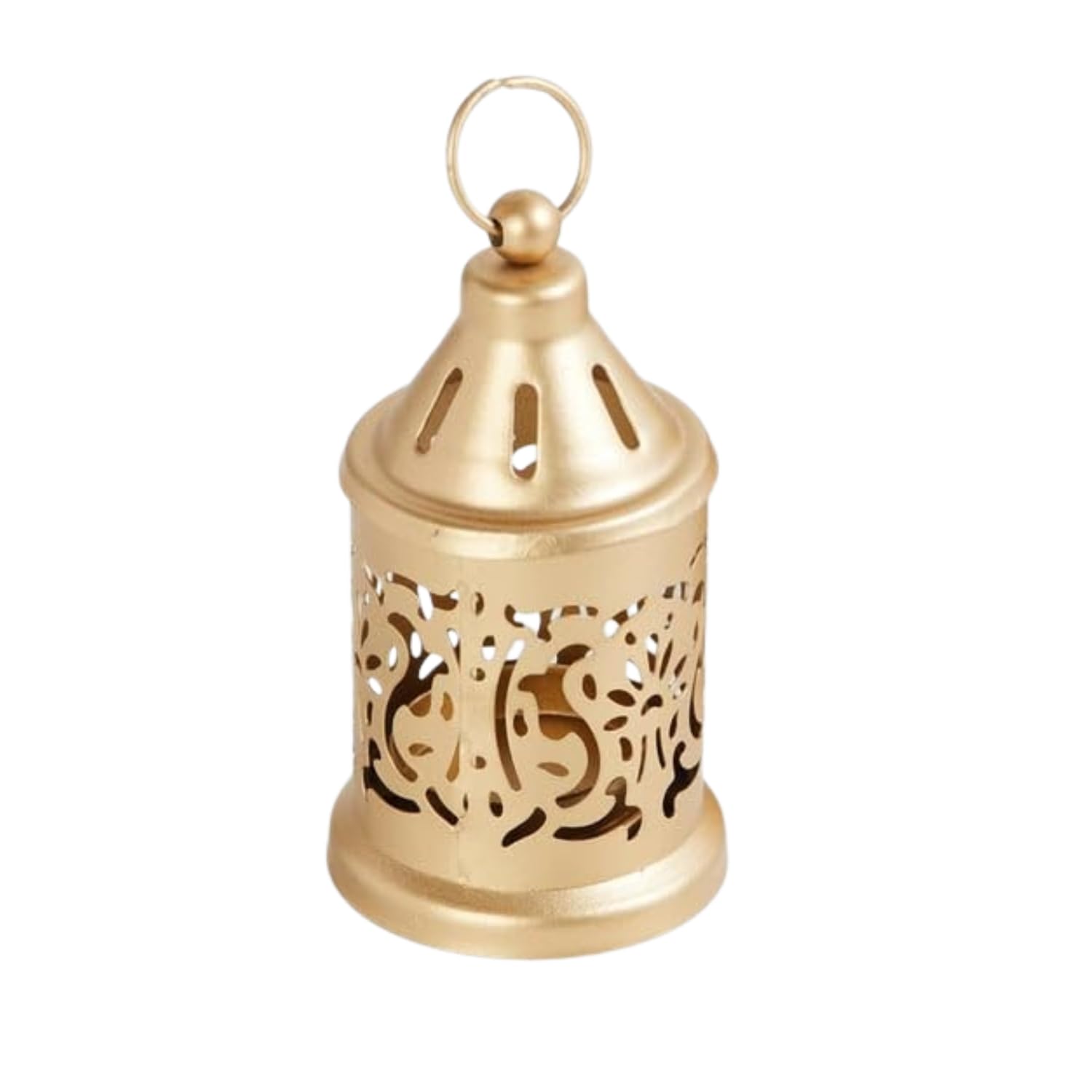 Akeefi Hanging Metal Candle & Tealight Holder Lantern Set with LED Candle – Vintage Golden Decorative Lanterns for Home, Living Room, Dining Table, Balcony, Garden, Festival & Gift (Pack of 1)-image-43